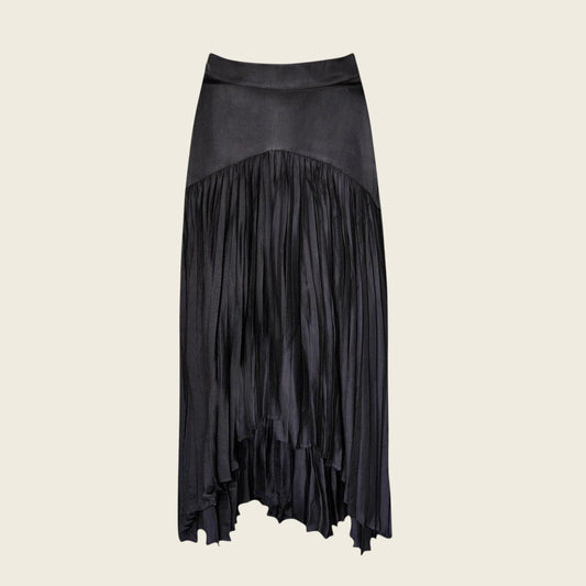 Maryanne Black Pleated Skirt – Stylish Women’s Midi Skirt
