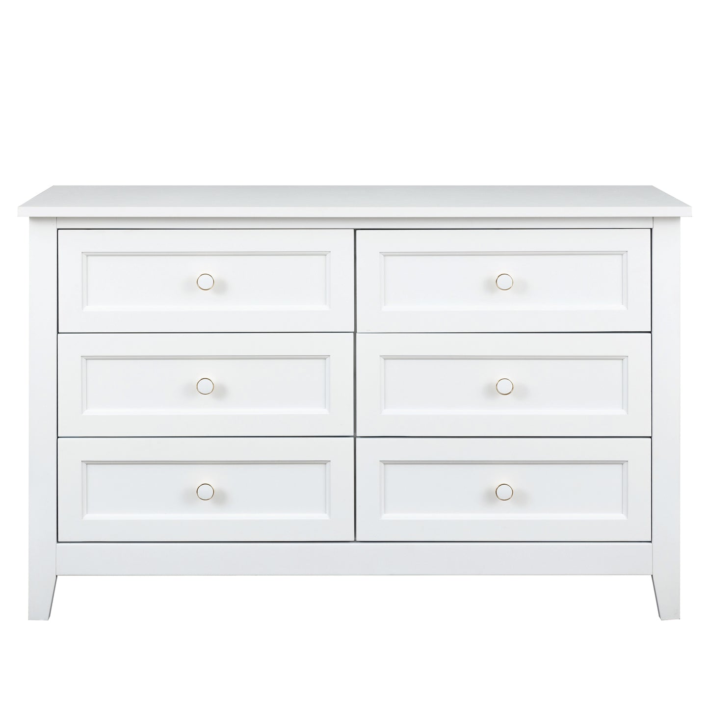 Solid Wood spray-painted drawer dresser bar,buffet tableware cabinet lockers buffet server console table lockers, retro round handle, applicable to the dining room, living room,kitchen corridor,white