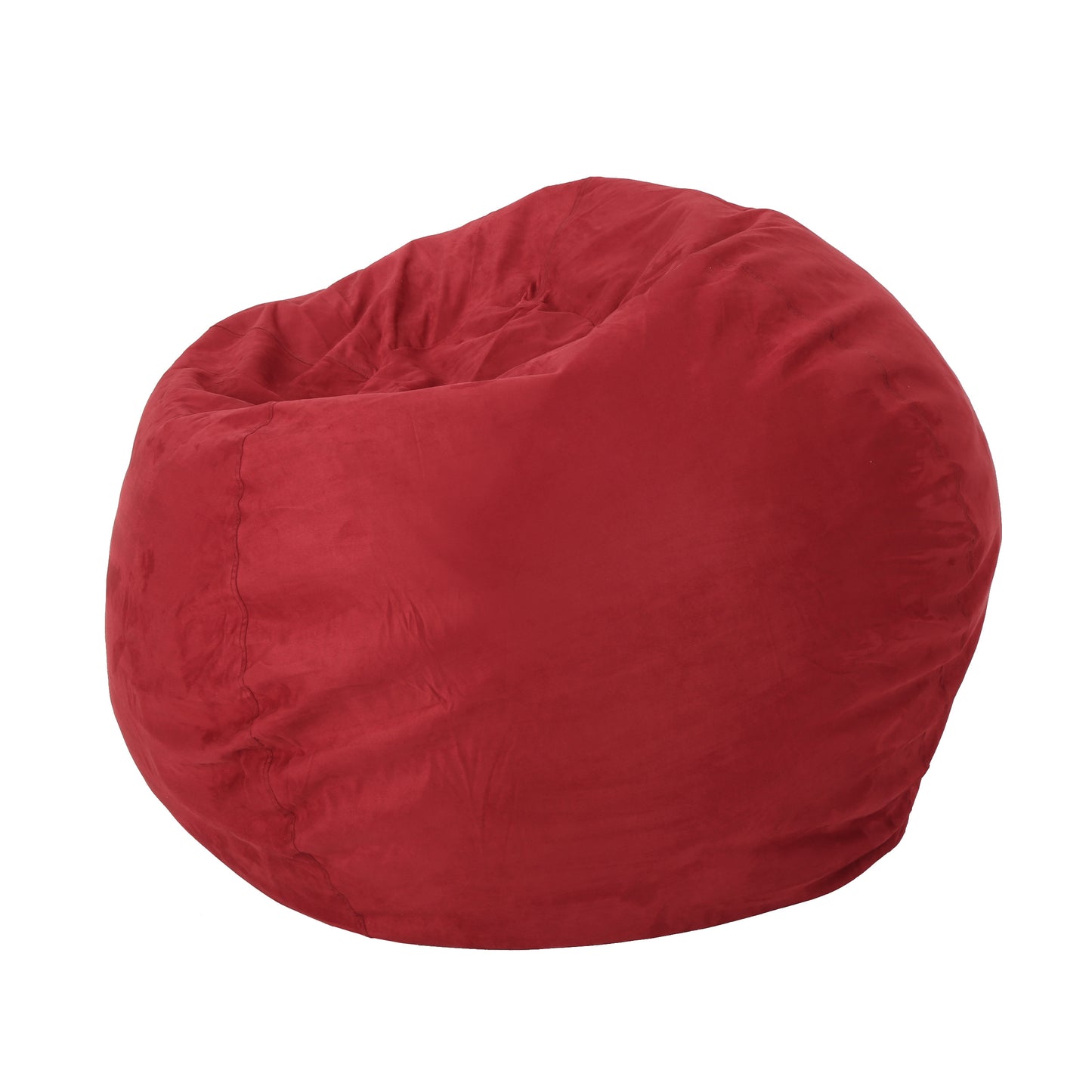 Kaina Modern Microfiber 5 Foot Bean Bag, Red