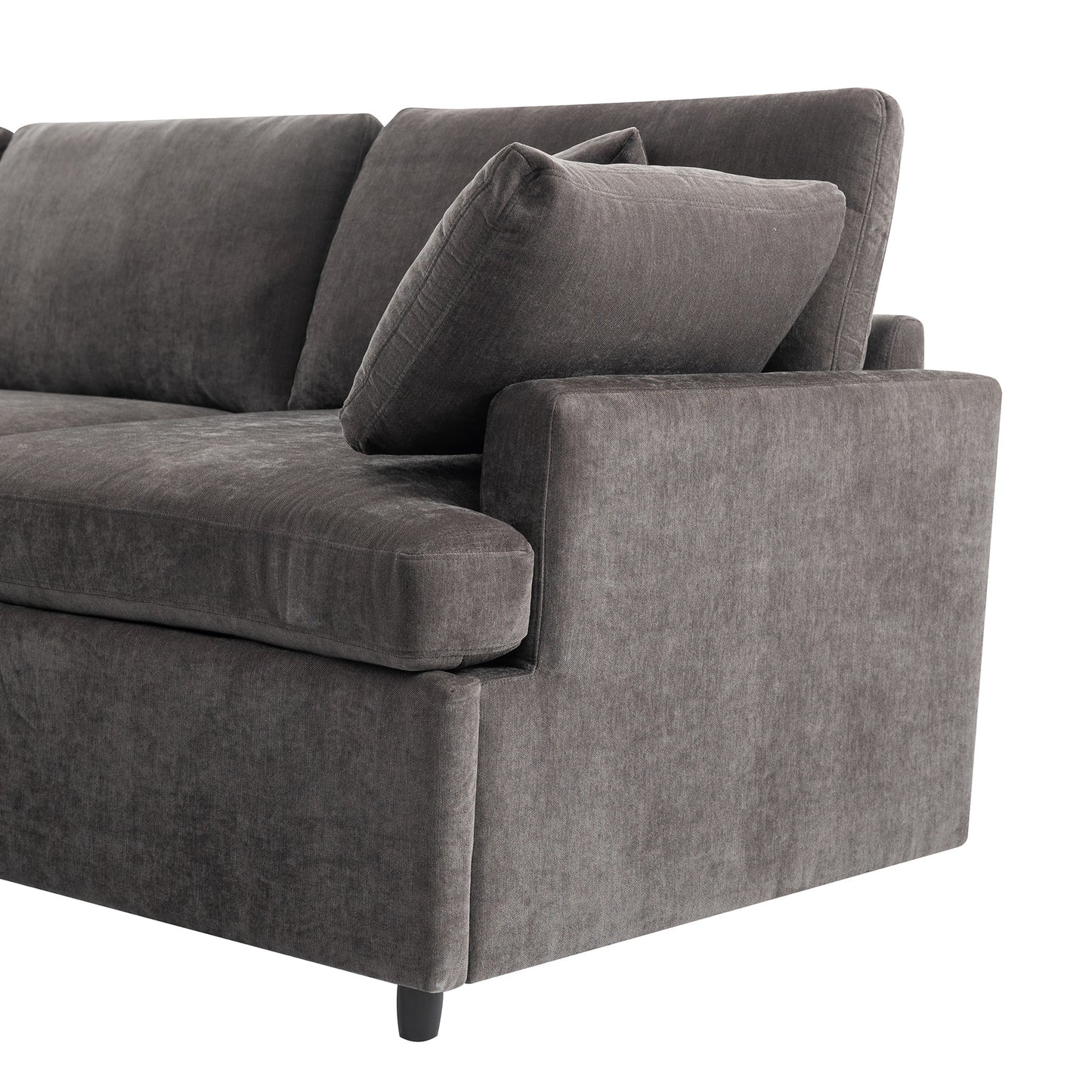 U_STYLE Modern Large U-Shape Sectional Sofa, with Removable Ottomans for Living Room (6-Seater)