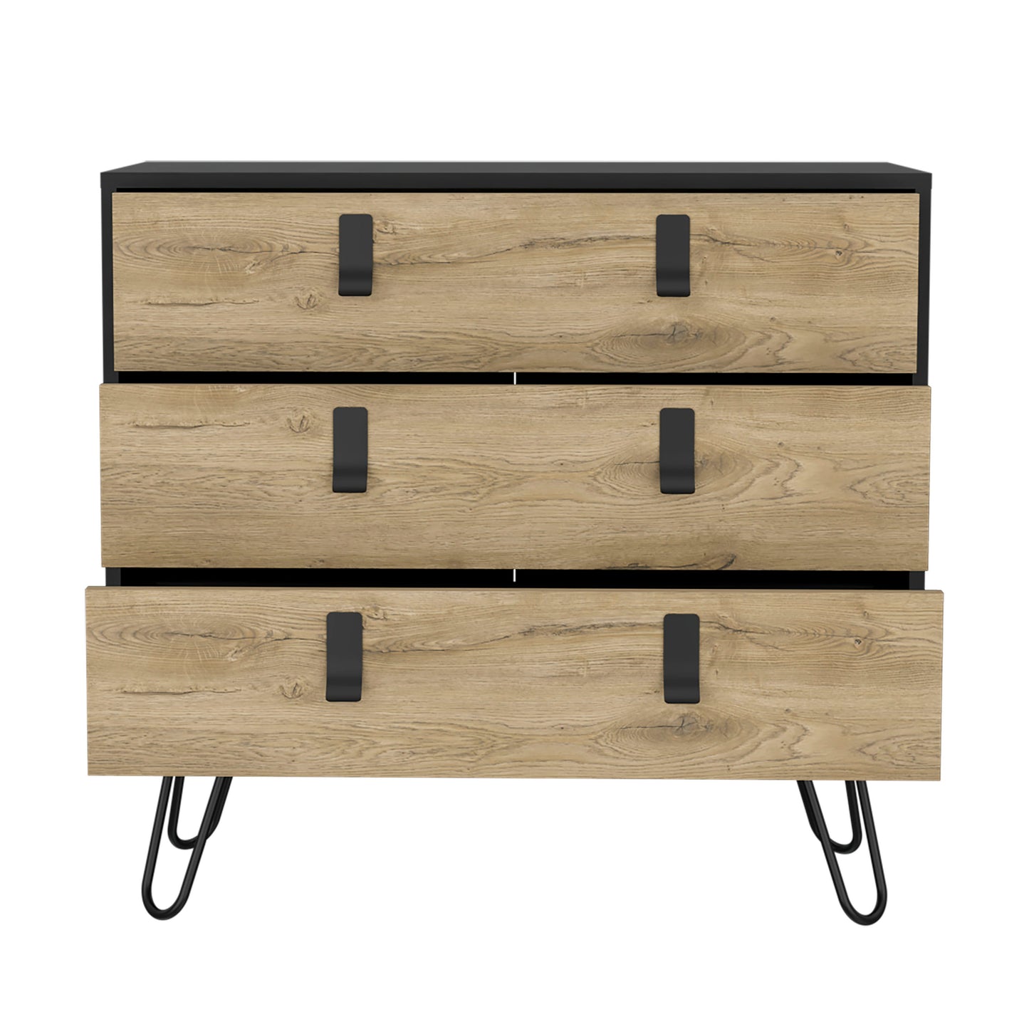 Kimball Hairpin Legs Dresser with 3-Drawers and Modern Design