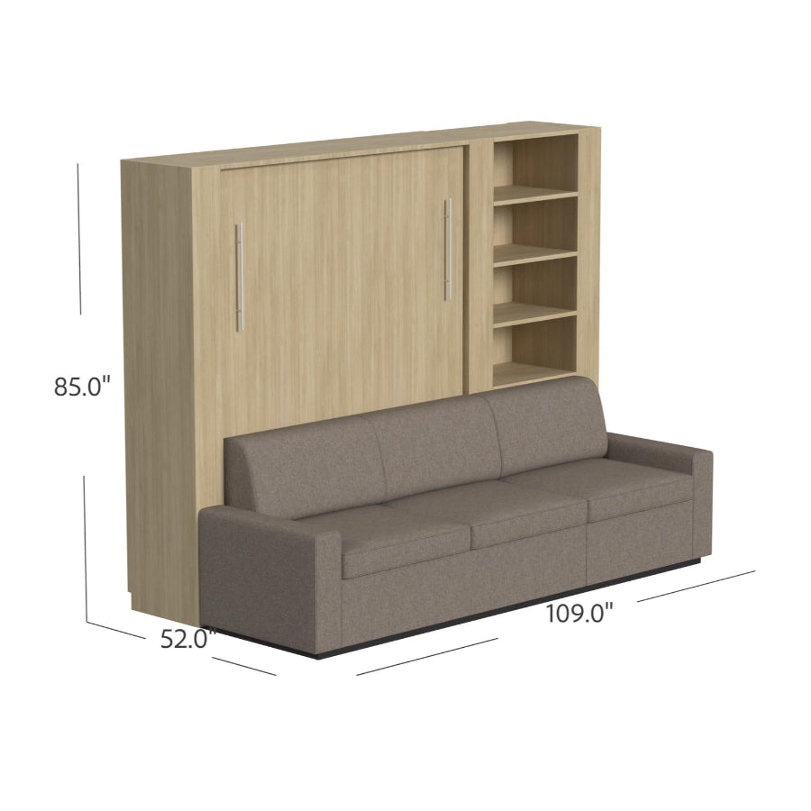 Wall Bed with Extended Sofa
