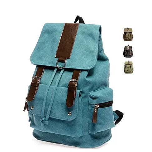 Back To Campus Canvas Backpack In 4 Colors