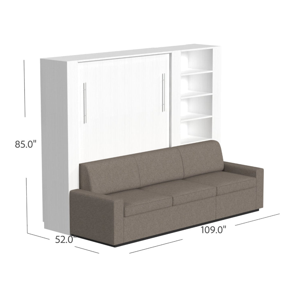 Wall Bed with Extended Sofa