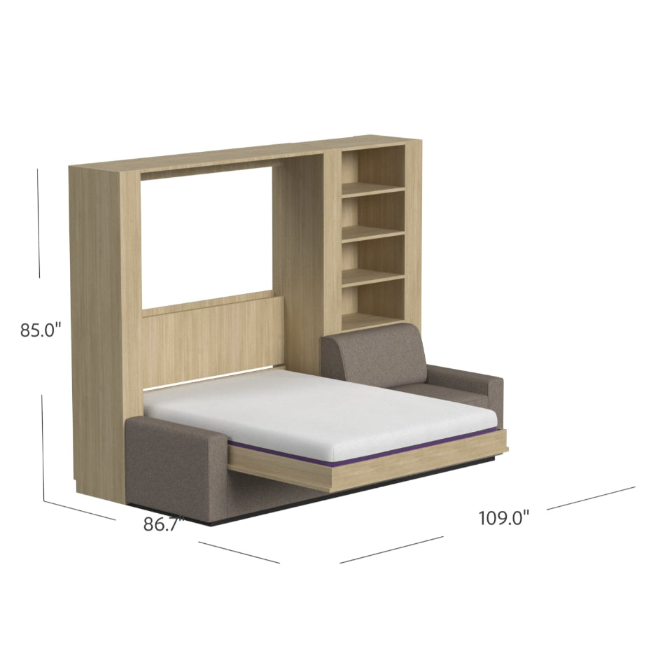 Wall Bed with Extended Sofa