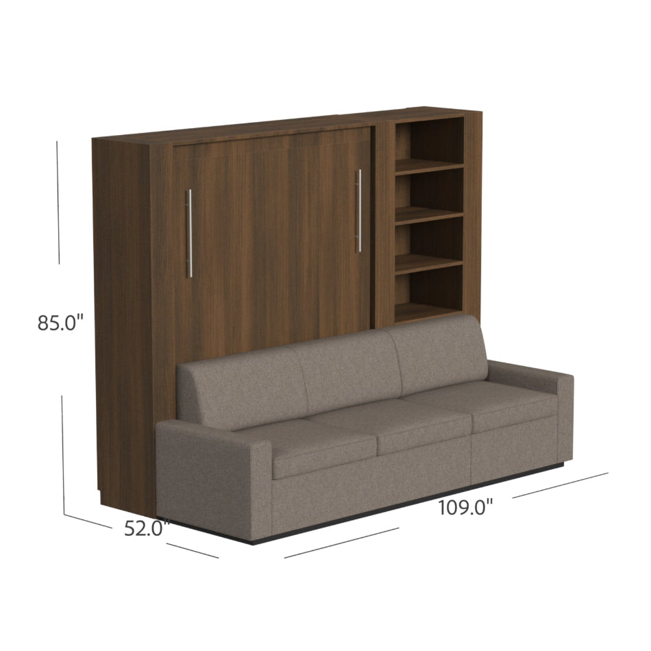 Wall Bed with Extended Sofa