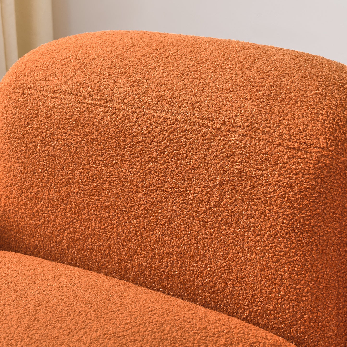 L-Shape Modular Sectional Sofa,DIY Combination,Teddy Fabric,Orange.