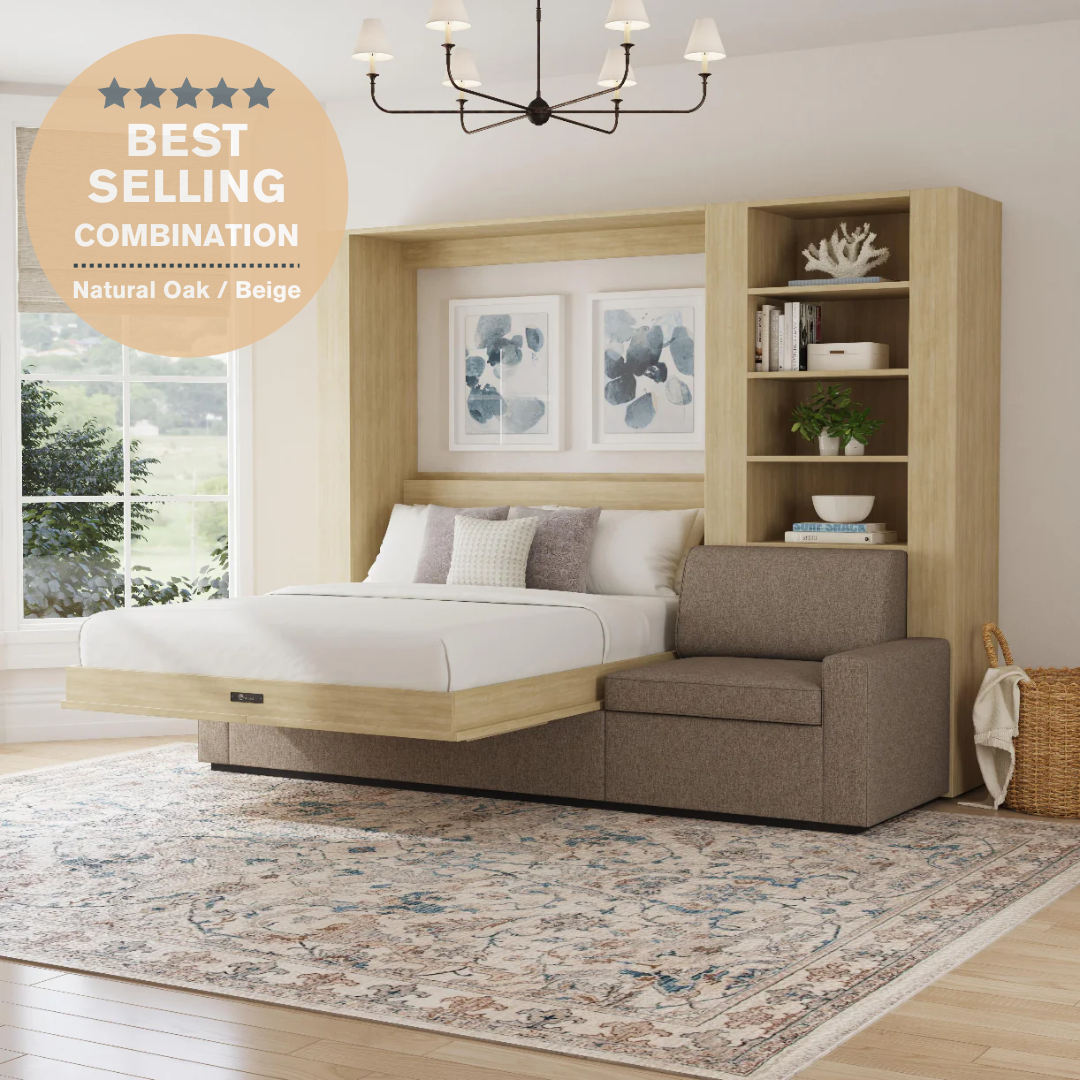 Wall Bed with Extended Sofa