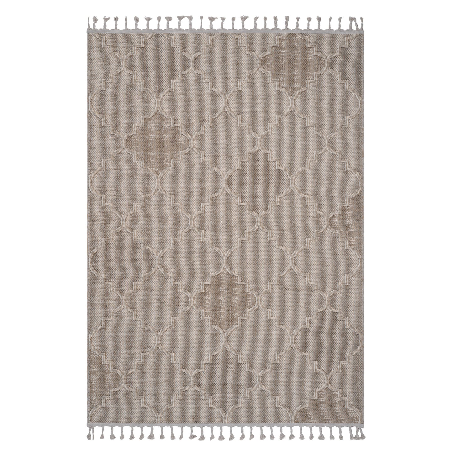 NAAR Guros Collection 8X10 Cream /Trellis Indoor/Outdoor Area Rug