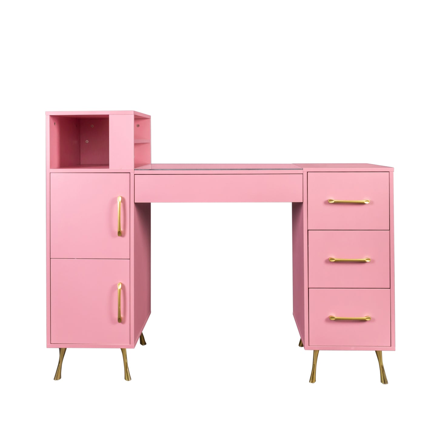 Manicure Table, Nail Makeup Desk with Drawers