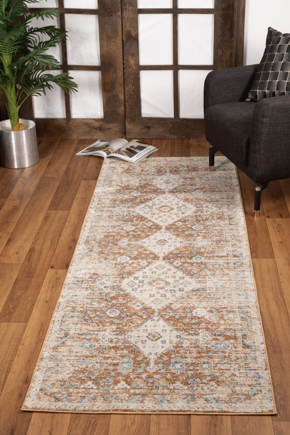 Noble GC_GEN7004 Rust 7 ft. 10 in. x 10 ft. 3 in. Area Rug