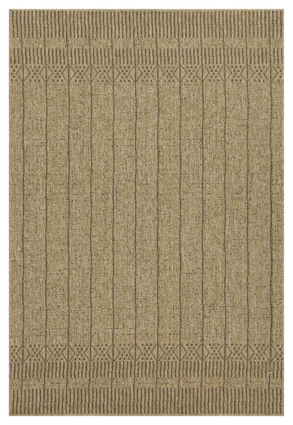 Earth GC_NTL1009 Jute/Mocha 2 ft. 7 in. x 7 ft. 3 in. Indoor/Outdoor Area Rug