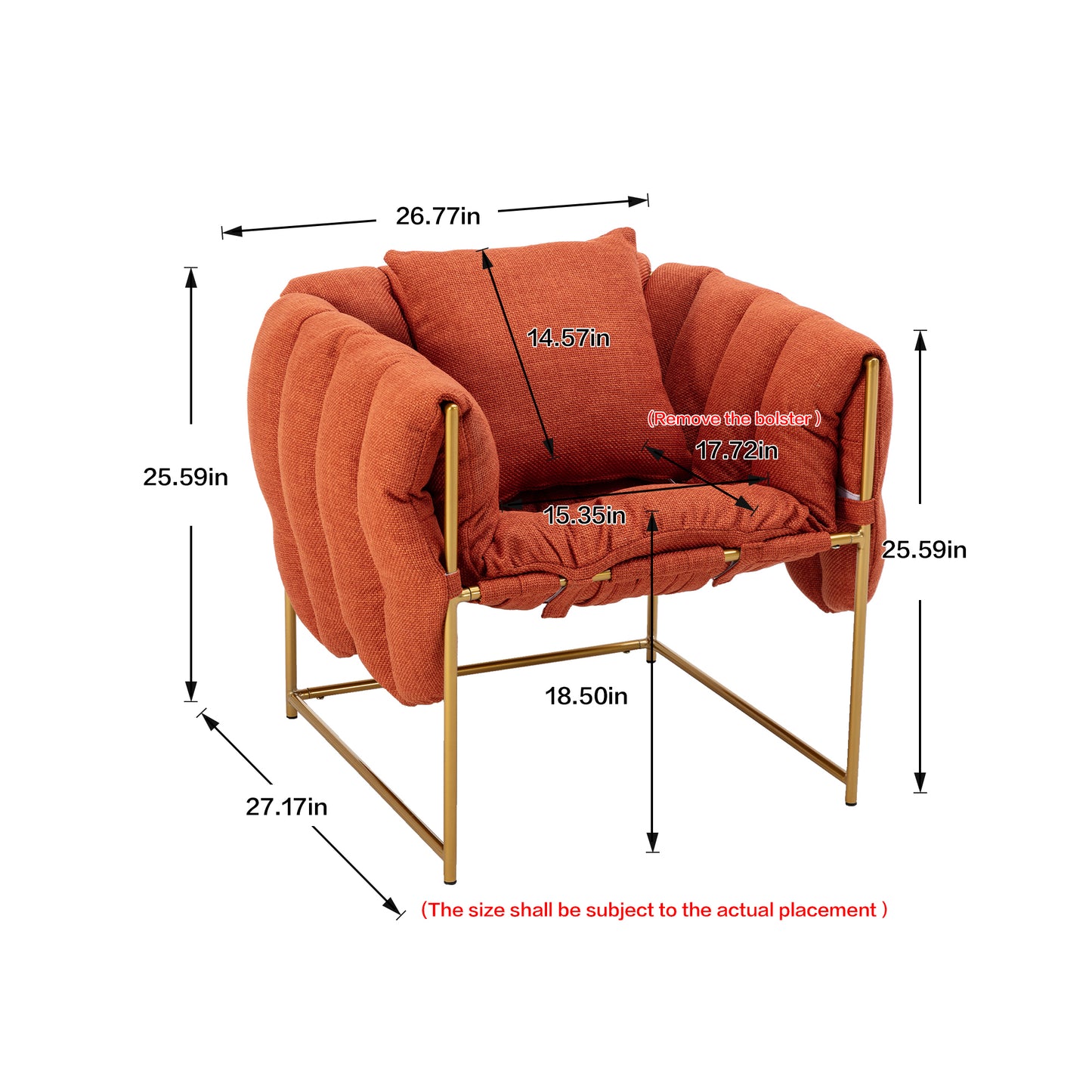COOLMORE Accent Chair ,leisure single sofa with metal frame