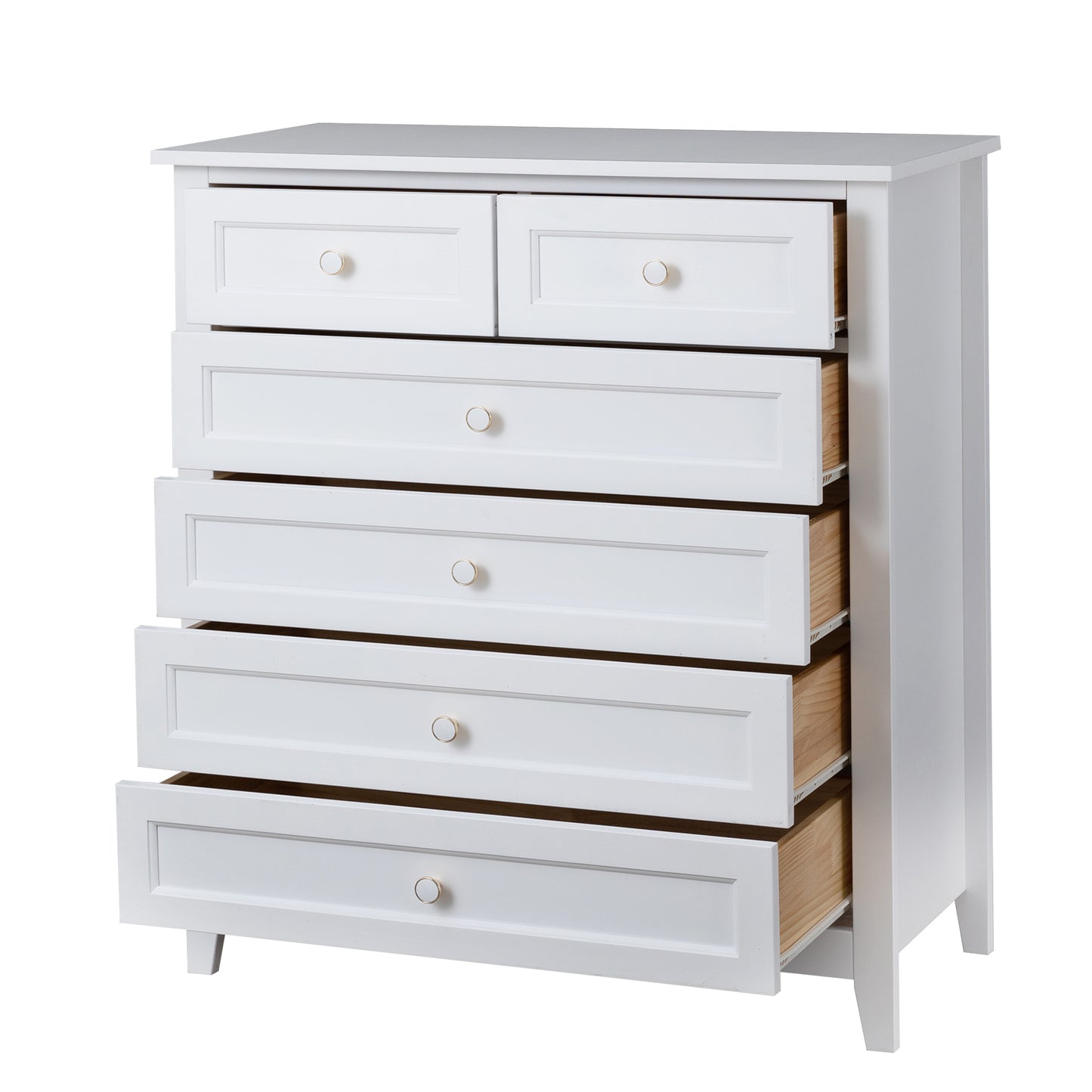 Solid Wood spray-painted drawer dresser bar,buffet tableware cabinet lockers buffet server console table lockers, retro round handle, applicable to the dining room, living room,kitchen corridor,white