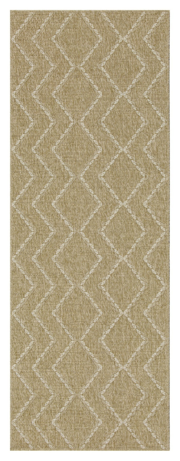 Earth GC_NTL1011 Jute/White 5 ft. 3 in. x 7 ft. 3 in. Indoor/Outdoor Area Rug