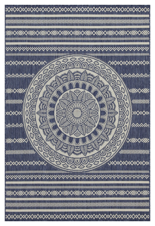 Sunshine GC_HAR2016 Blue 5 ft. 3 in. x 7 ft. 3 in. Indoor/Outdoor Area Rug