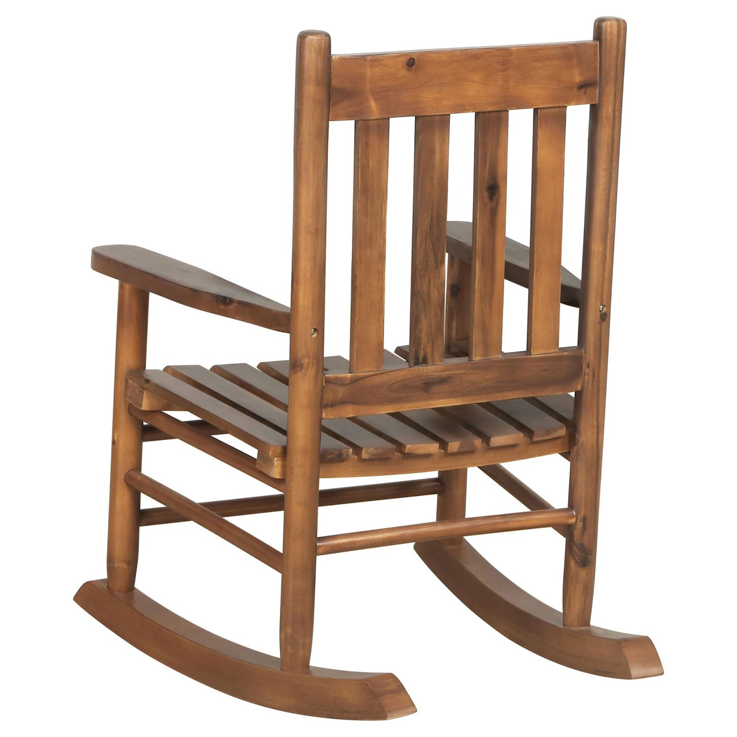 Golden Brown Slat Back Youth Rocking Chair