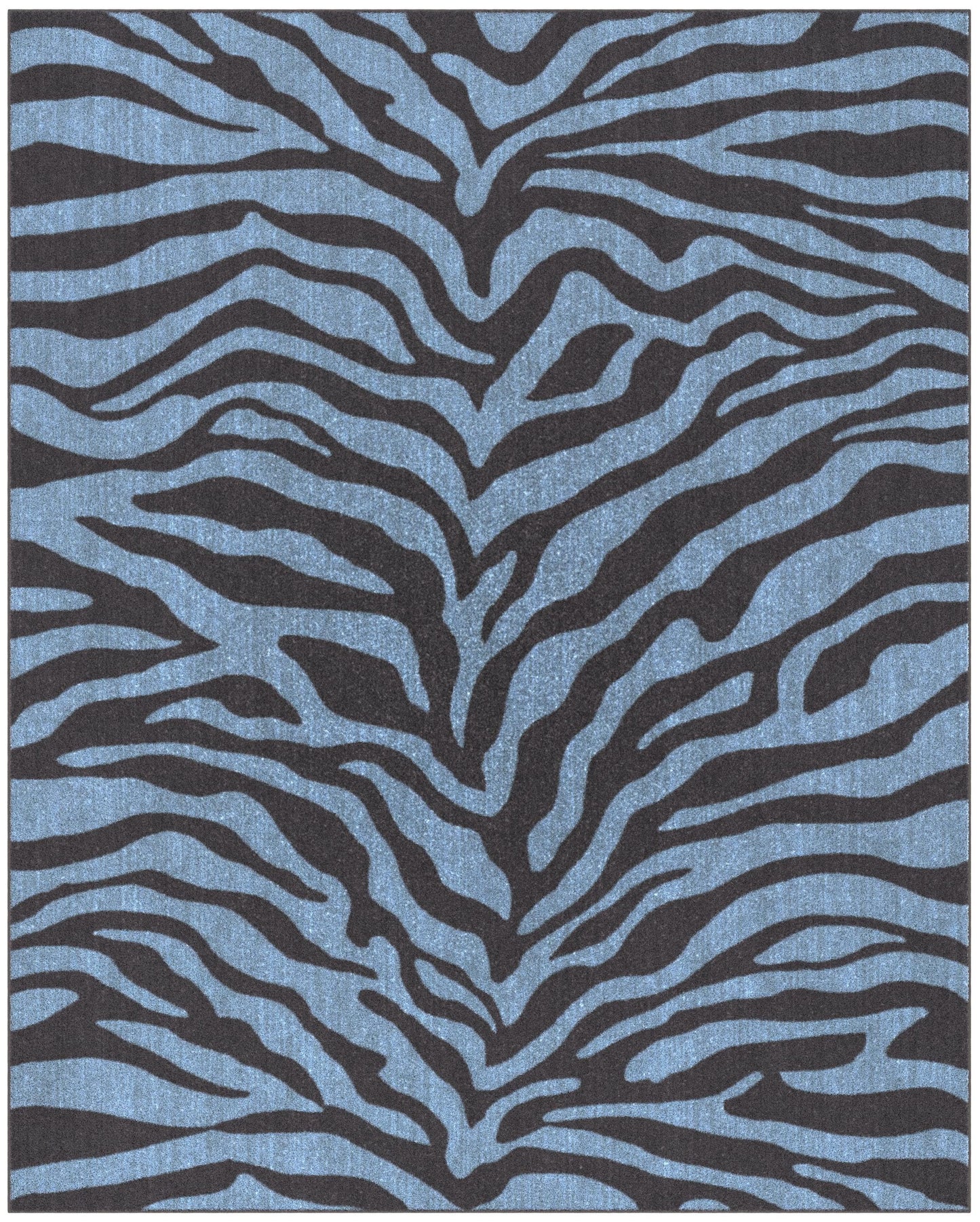 Tabora Blue and Black Viscose Area Rug 8x10