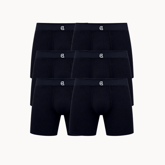 6-Pack Men’s Seamless Anti-Chafe Long Boxer Brief