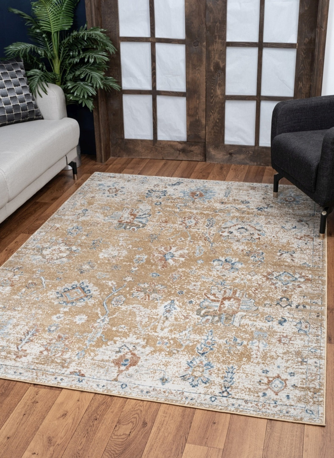 Noble GC_GEN7008 Gold 7 ft. 10 in. x 10 ft. 3 in. Area Rug