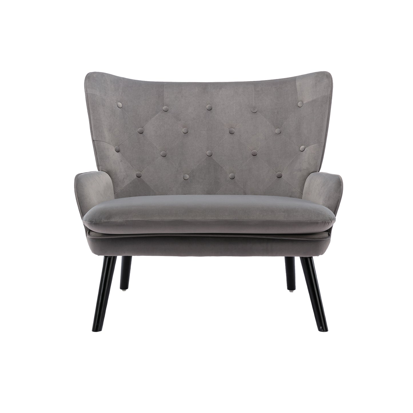 High Back Accent Chair .Comfortable Loveseat Fabric Padded Seat .Modern High Back Arm-sofa