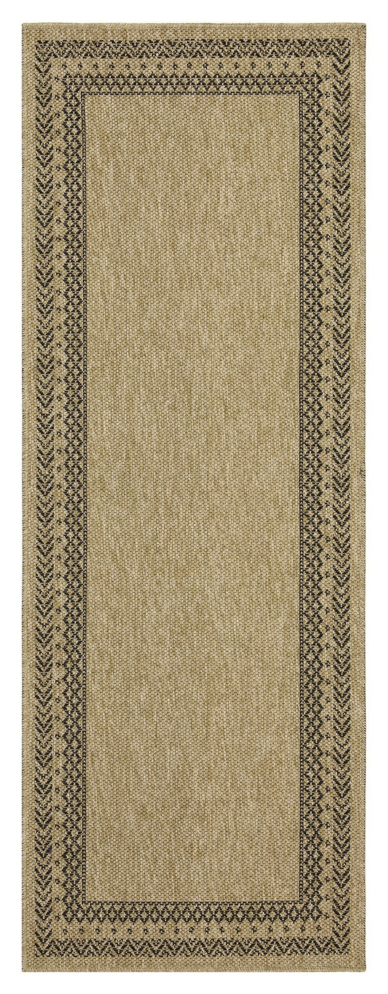 Earth GC_NTL1006 Jute/Black 5 ft. 3 in. x 7 ft. 3 in. Indoor/Outdoor Area Rug