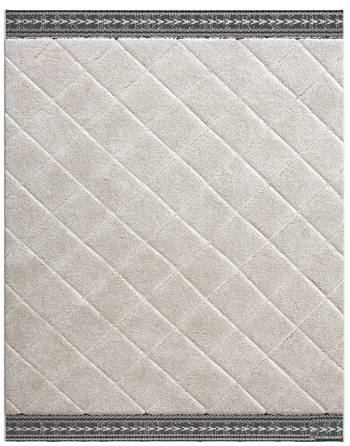 Denali Bijou Cream Polypropylene Tufted Area Rug 8x10