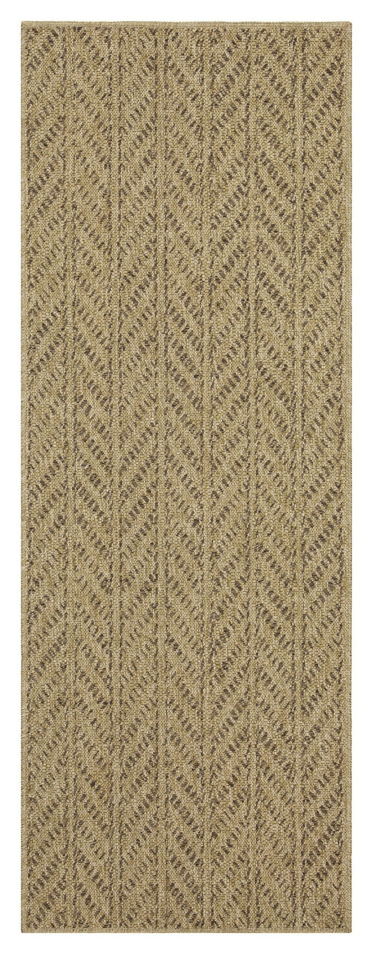 Earth GC_NTL1013 Jute/Mocha 2 ft. 7 in. x 7 ft. 3 in. Indoor/Outdoor Area Rug