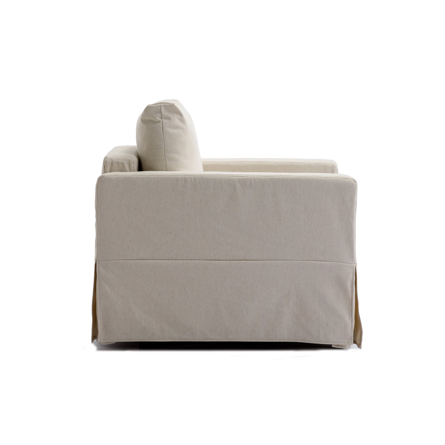 Single Seat Module Sofa Sectional Couch Seat Cushion and Back Cushion Removable and Washable,Cream