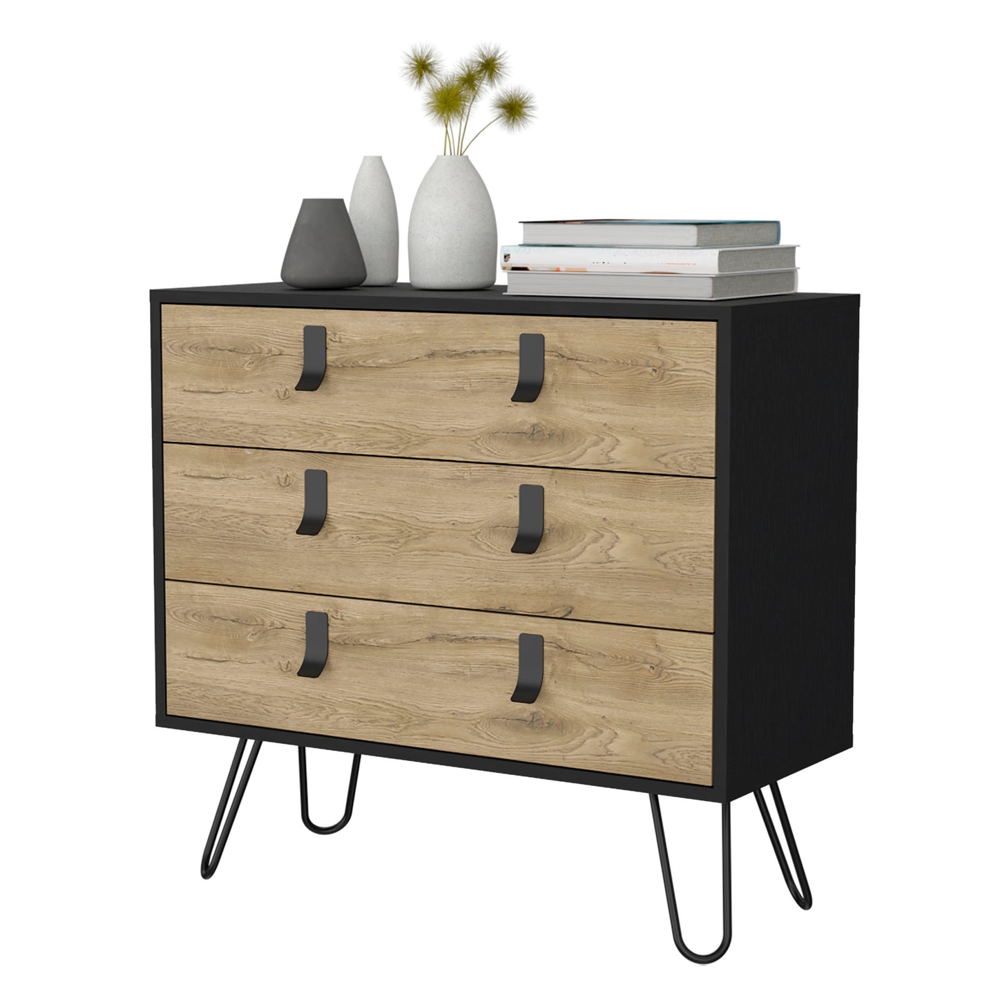 Kimball Hairpin Legs Dresser with 3-Drawers and Modern Design