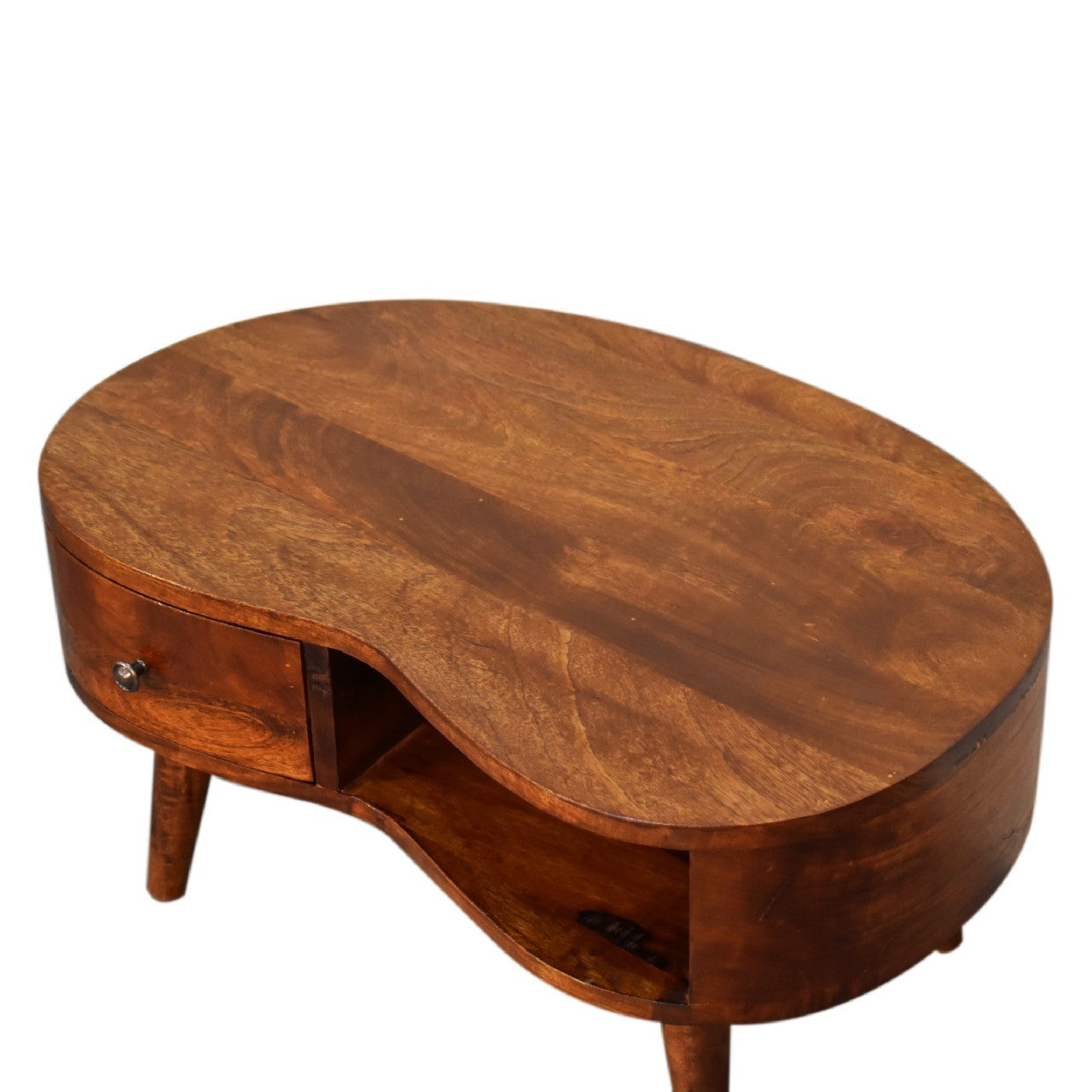 Artisan Furniture Solid Wood Mini Chestnut Wave Coffee Table