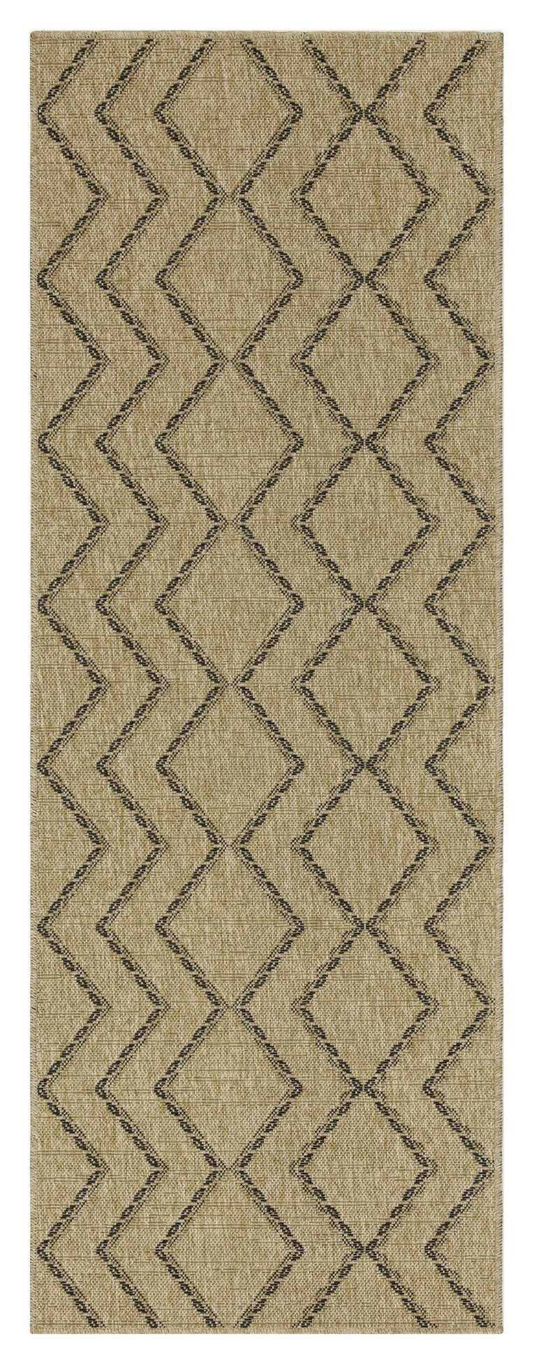 Earth GC_NTL1010 Jute/Black 5 ft. 3 in. x 7 ft. 3 in. Indoor/Outdoor Area Rug