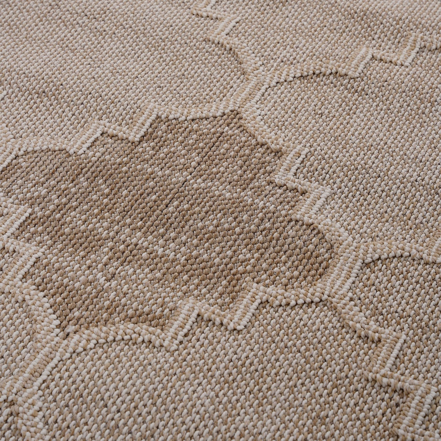 NAAR Guros Collection 8X10 Cream /Trellis Indoor/Outdoor Area Rug