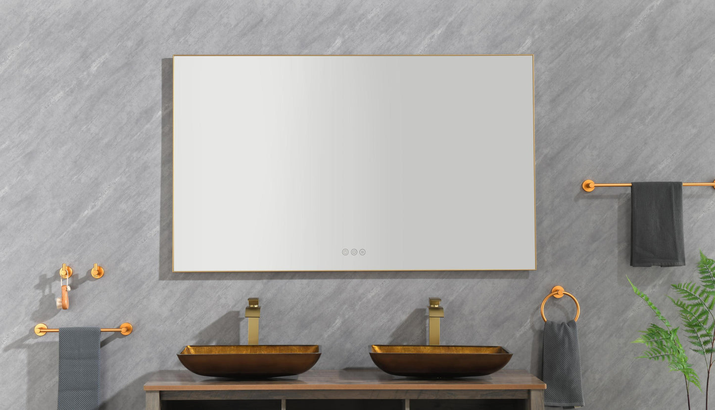 60x 36Inch LED Mirror Bathroom Vanity Mirror with Back Light, Wall Mount Anti-Fog Memory Large Adjustable Vanity Mirror