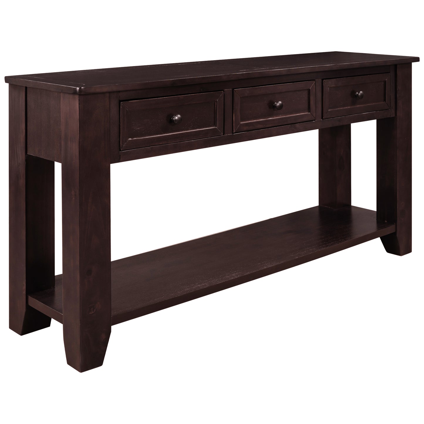 U_STYLE 55'' Modern Console Table Sofa Table for Living Room with 3 Drawers and 1 Shelf (As Same As WF299185AAP)