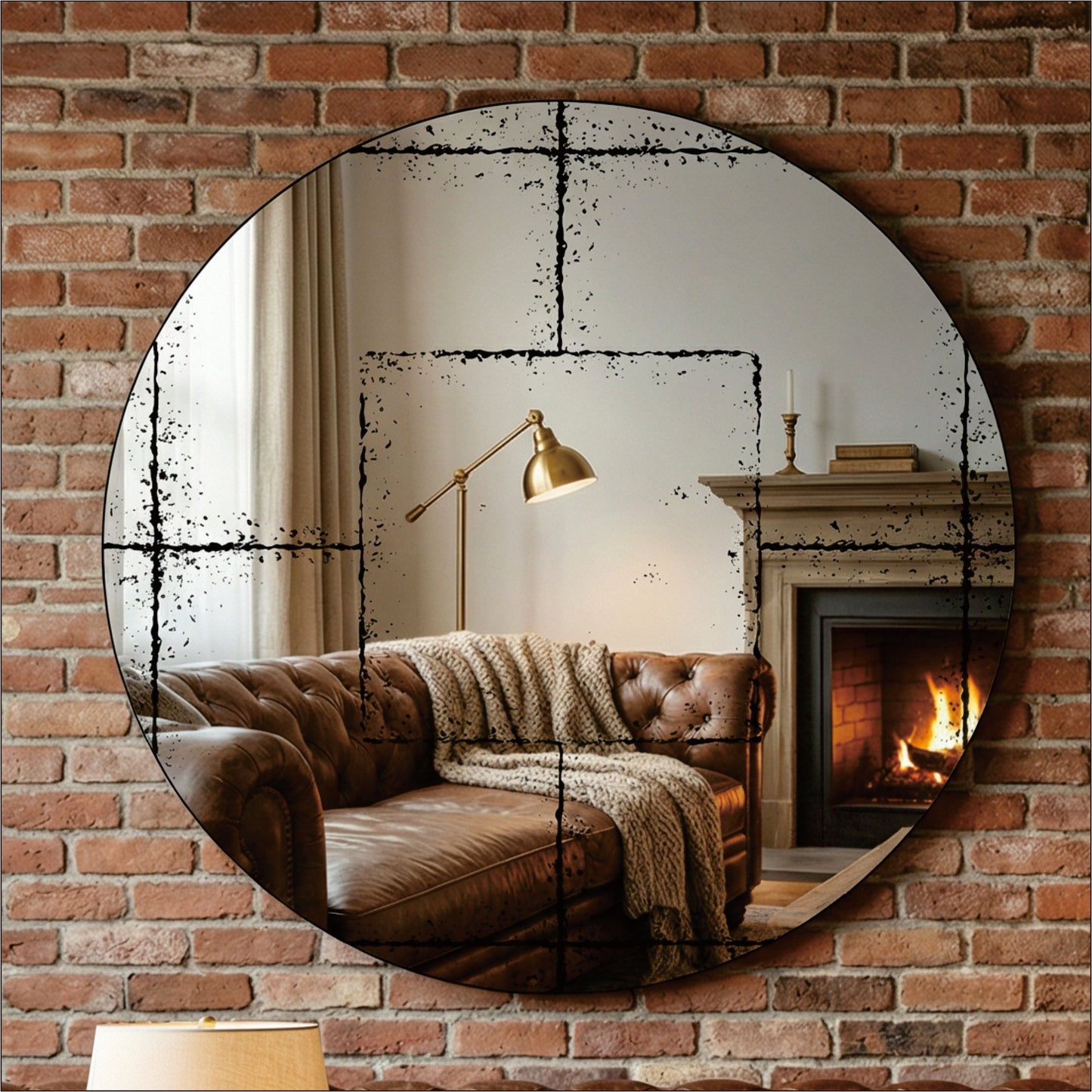Round wall-mounted mirror Versatile Home Decor Ideal for bedrooms, living rooms, dining rooms, fireplaces, foyers, and more