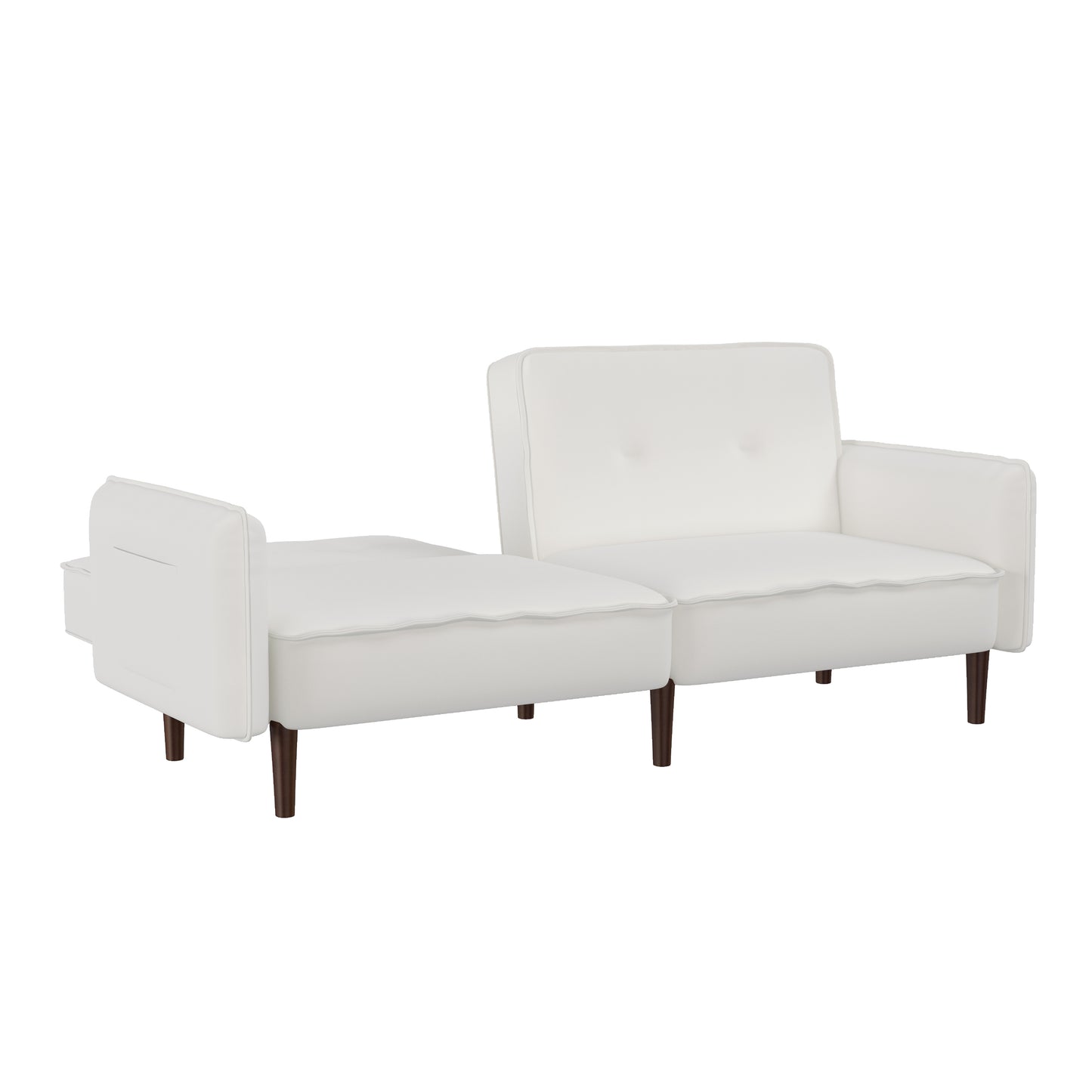 Sofa bed in White Cotton Linen Fabric