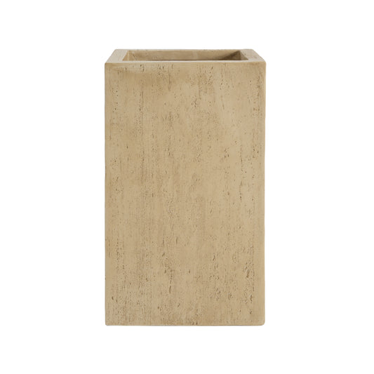 MGO Handmade Planter Box, Travertine Finish, 27''H