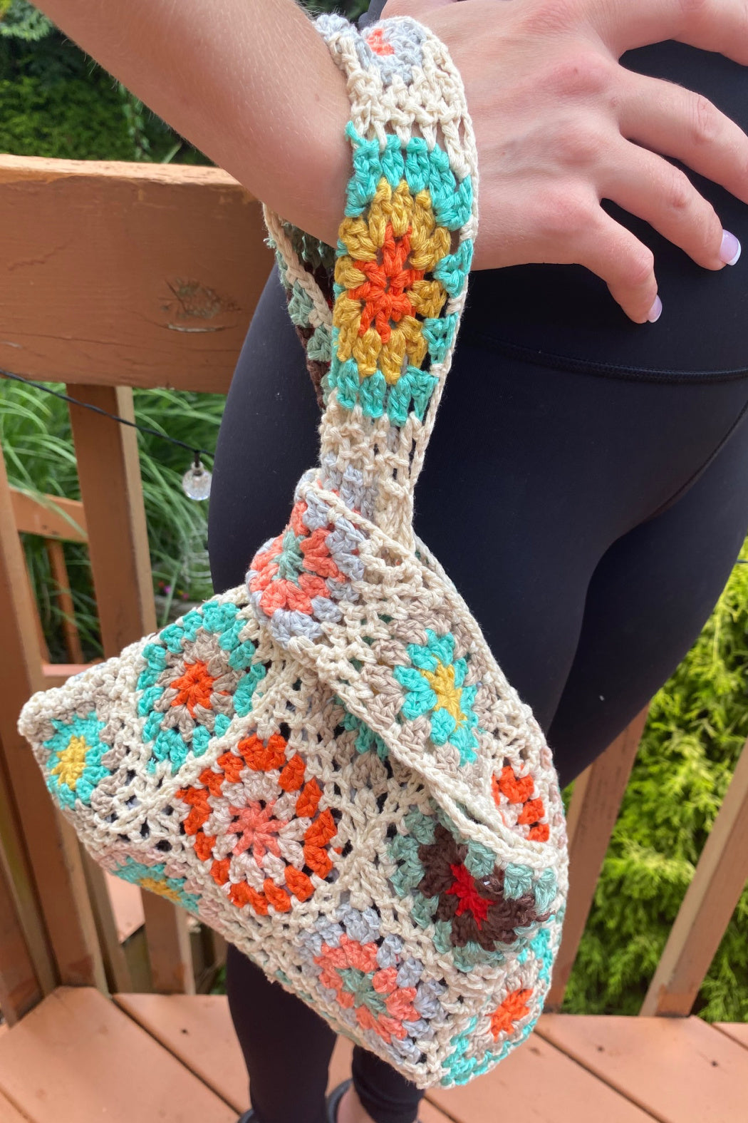Crochet Squares Tote Bag