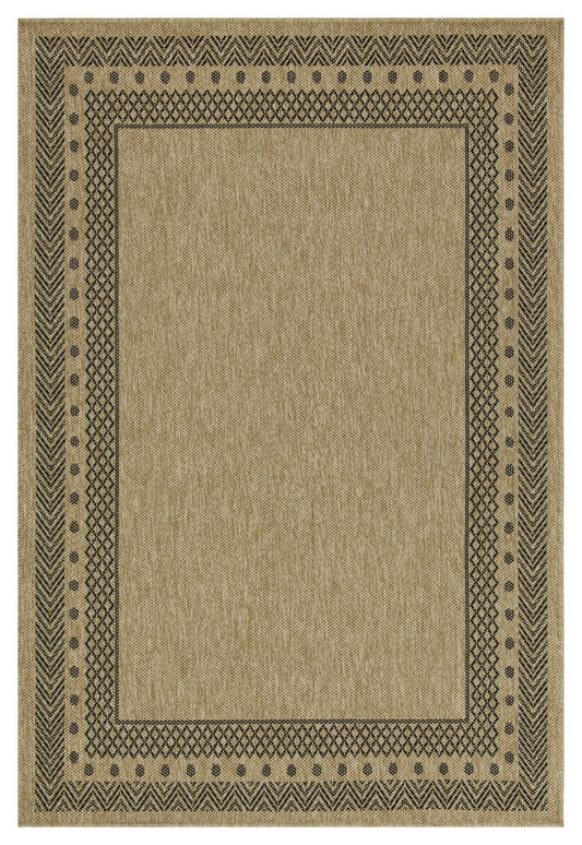 Earth GC_NTL1006 Jute/Black 5 ft. 3 in. x 7 ft. 3 in. Indoor/Outdoor Area Rug