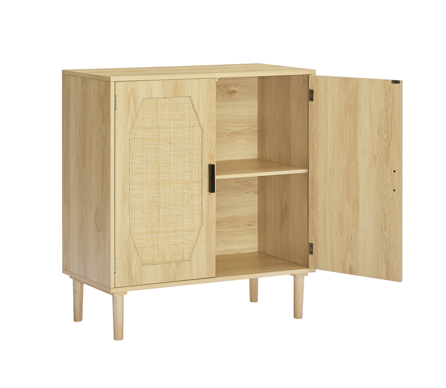 Kitchen storage cabinets with rattan decorative doors, buffets, wine cabinets, dining rooms, hallways, cabinet console tables, Natural, 31.5''W X 15.8''D X 34.6"H.