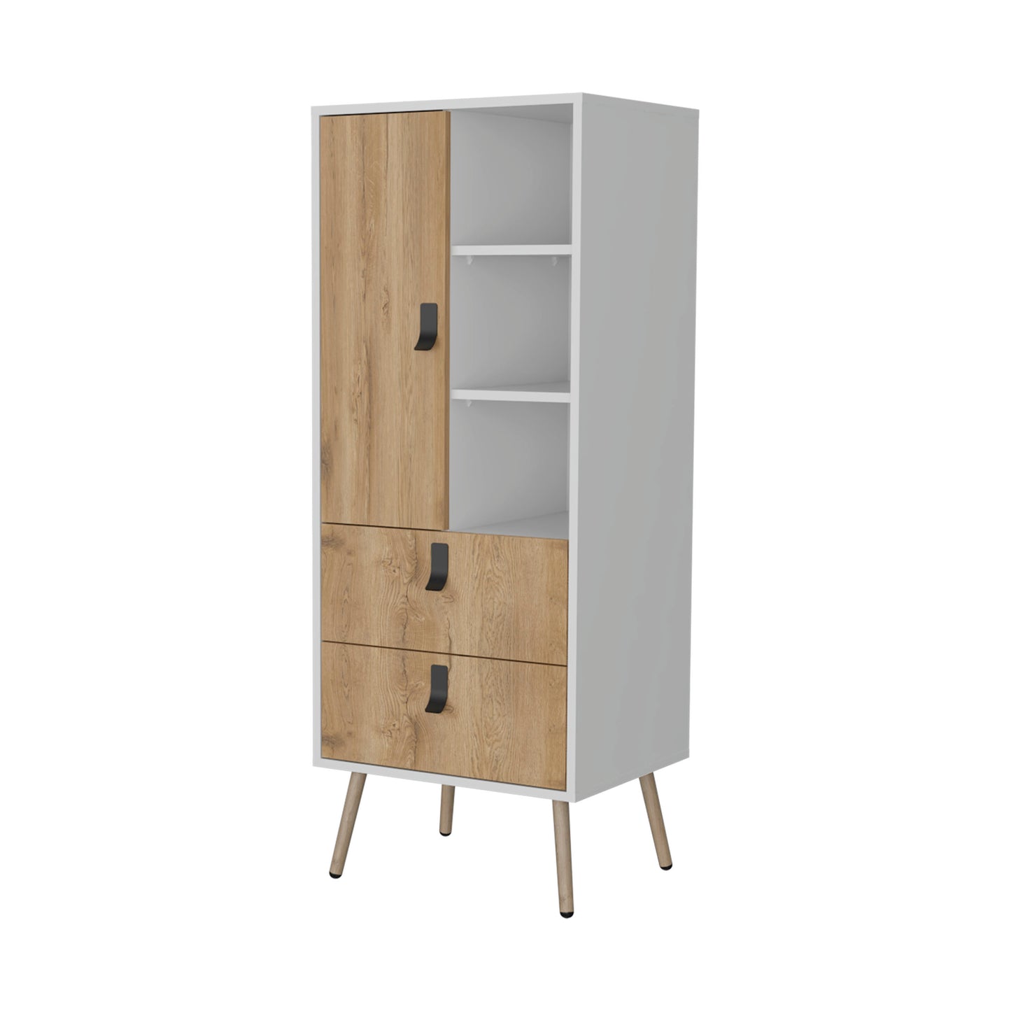 Kimball Tall Dresser, Modern Design with 2 Drawers and Ample Storage