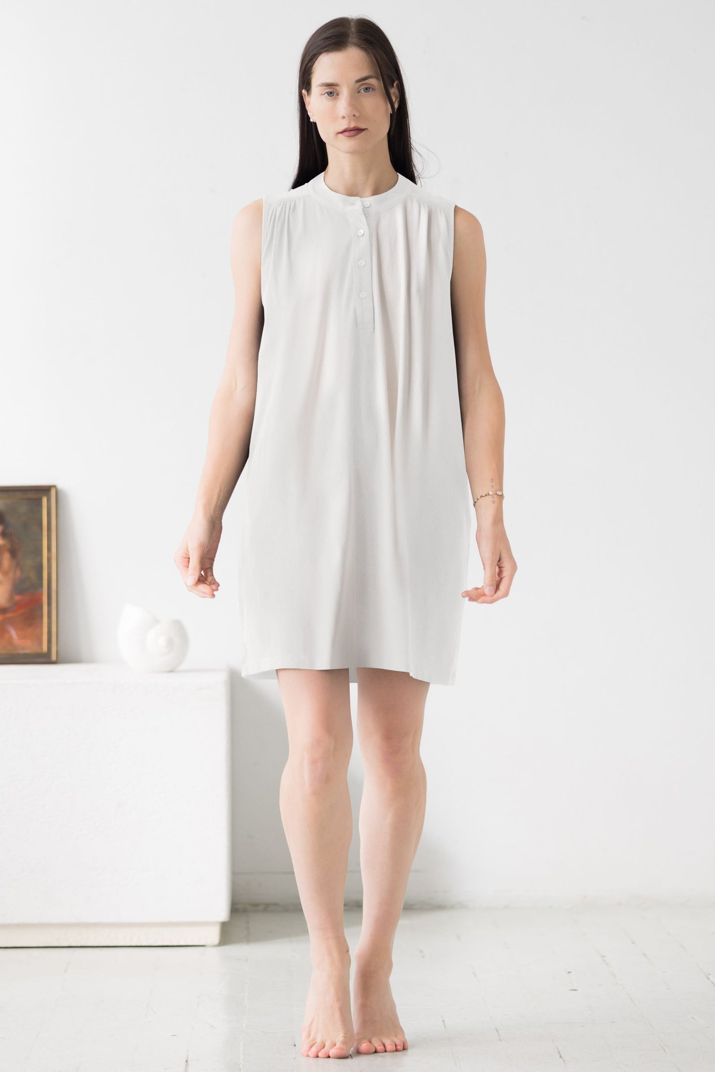 The Aisha Cotton Mini Lounge Dress