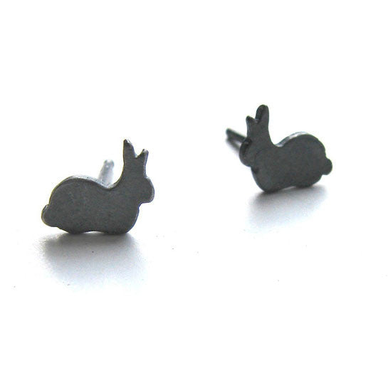 Sterling Bunny Rabbit Studs