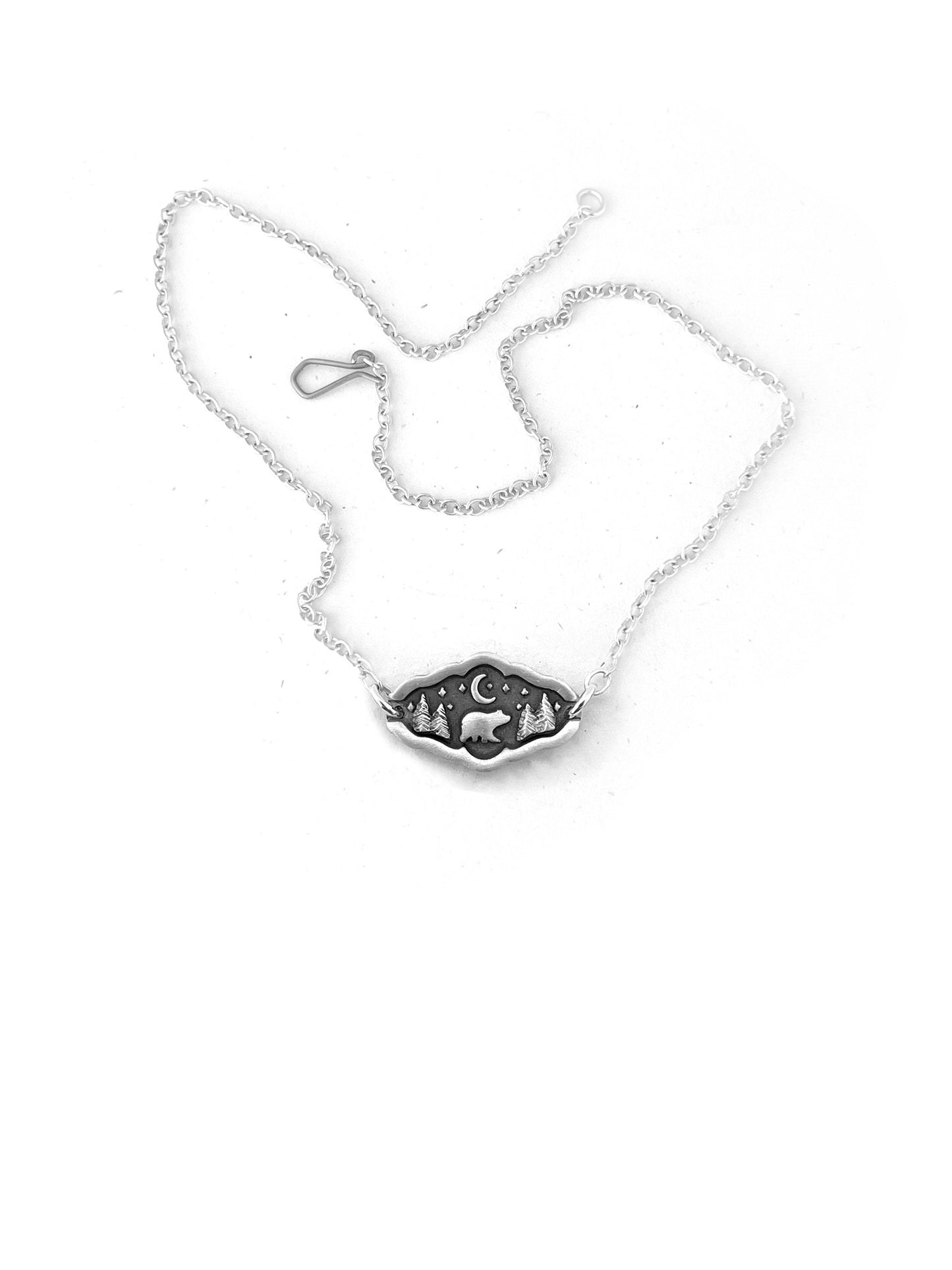 Sterling Silver Bear Necklace