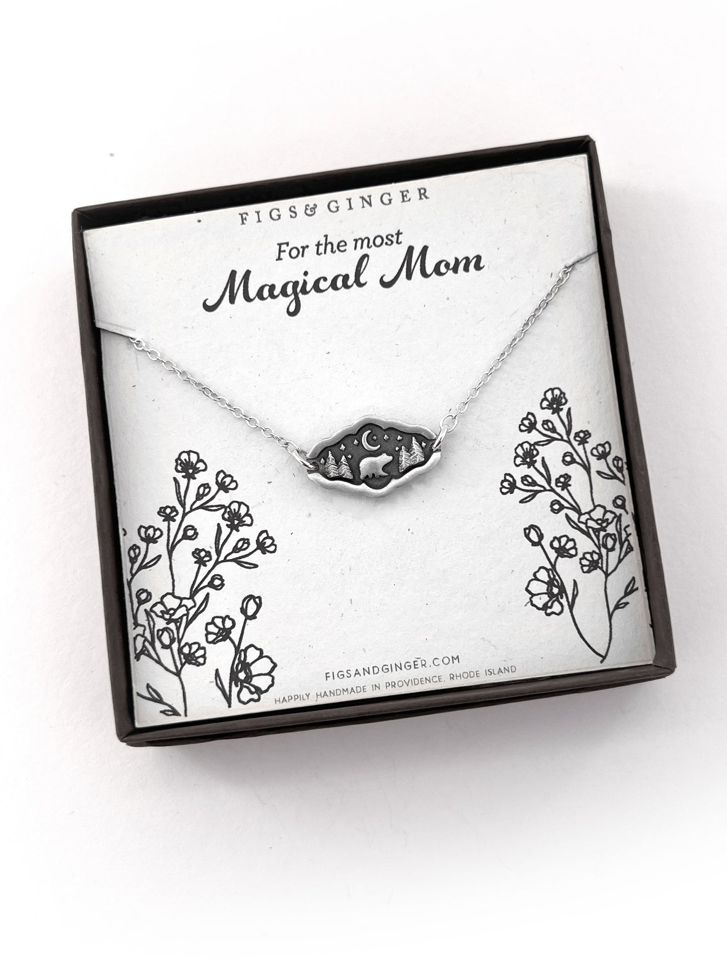 Sterling Silver Bear Necklace