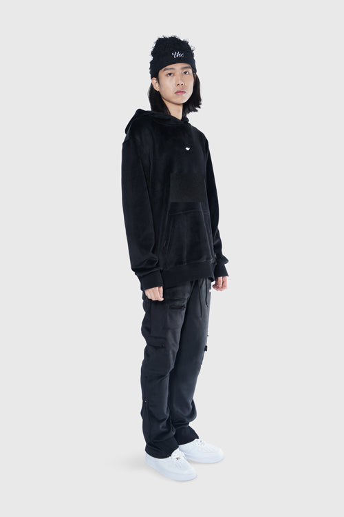 Metal Logo Velour Flared Sweatpants