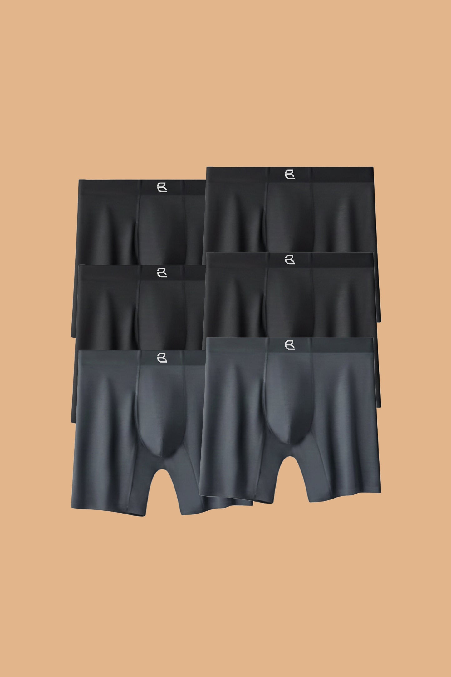 6-Pack Men's Modal Performance Long Boxer Brief