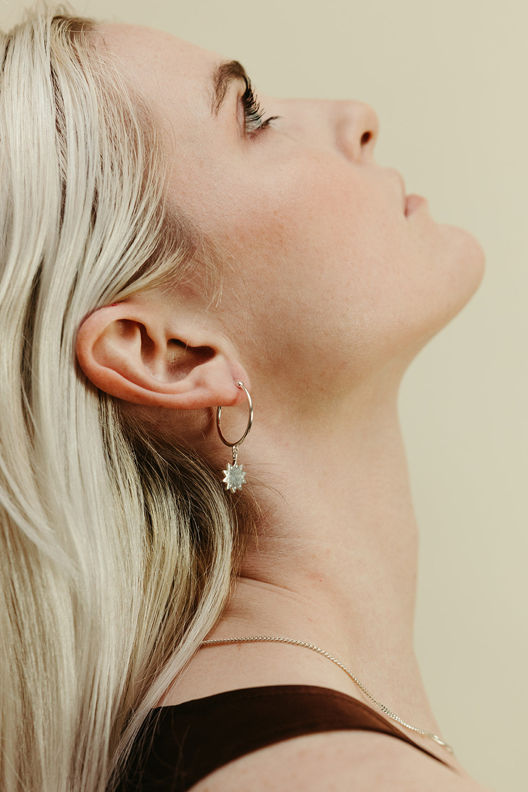 Luster Hoop Earrings - Silver