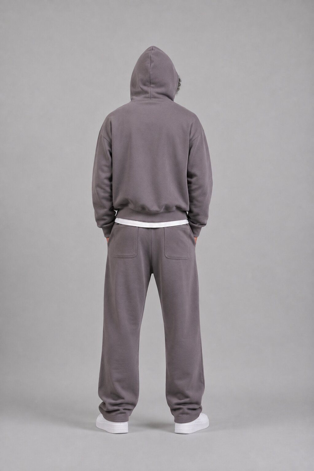 Double-Zip Hoodie Smoky Quartz